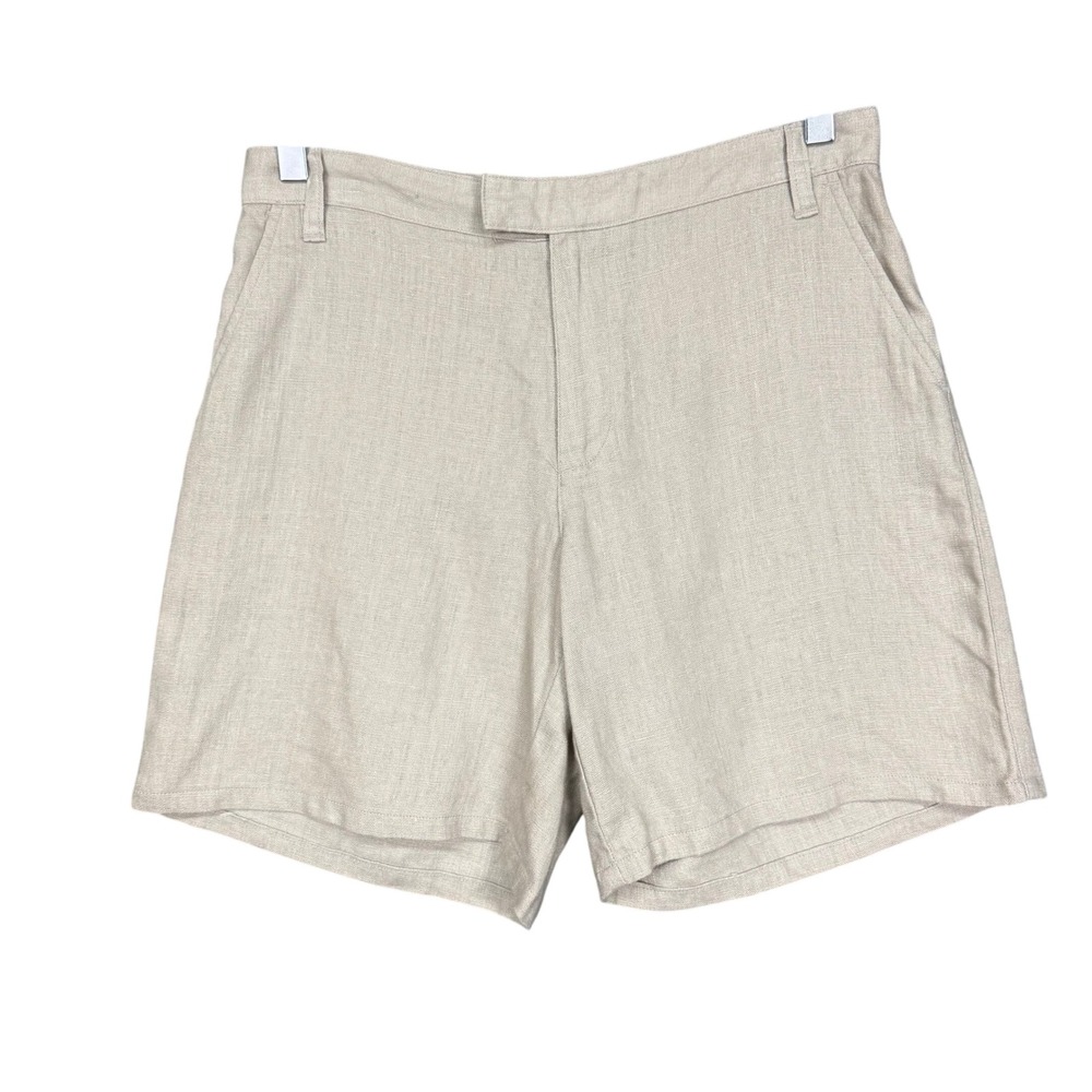 GH Bass Shorts Womens 4 Jute Beige 100% Linen 7" Inseam Resort Beach Coastal NWT